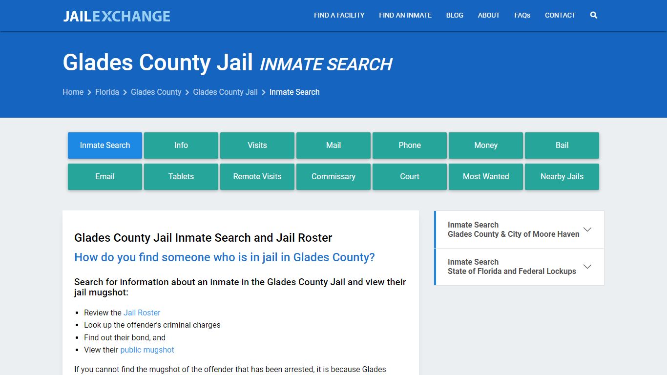 Inmate Search: Roster & Mugshots - Glades County Jail, FL