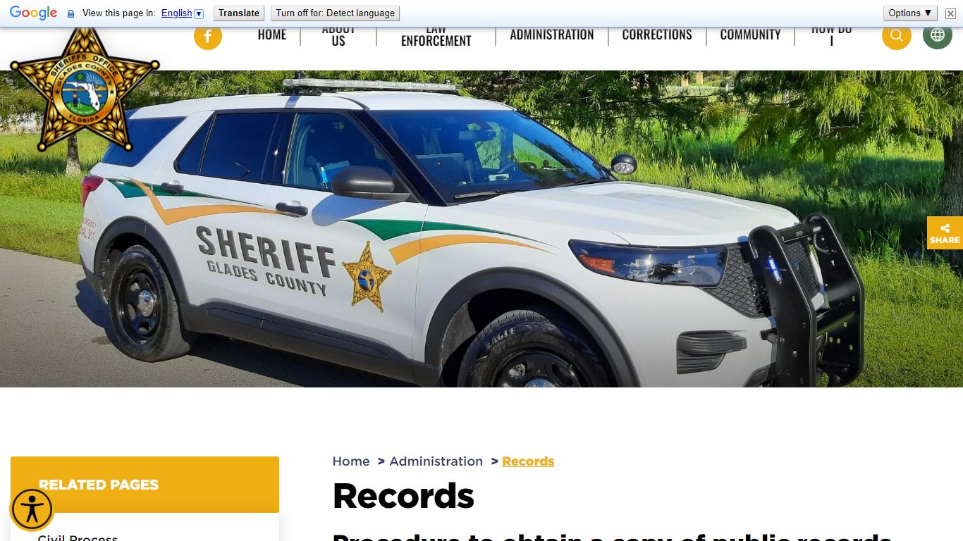 Welcome to Glades County Sheriff's Office